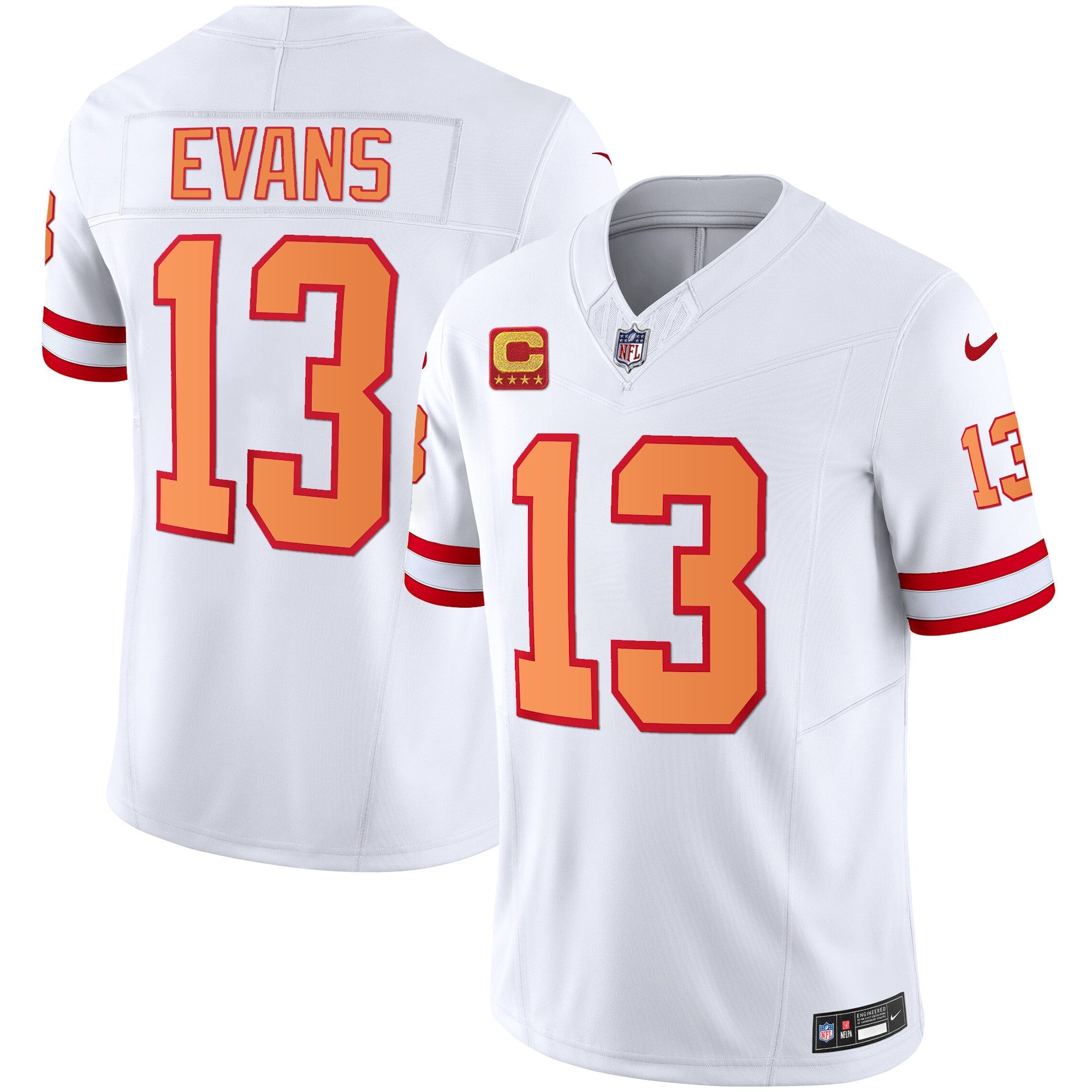 Buccaneers Throwback & Gold Limited Jersey – All Stitched – White – Mike Evans Jersey