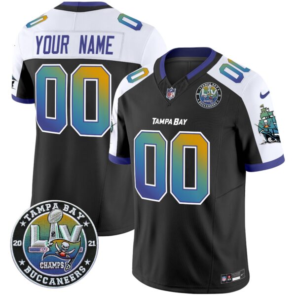 Buccaneers Tampa City Super Bowl LIV Patch Vapor Limited Custom Jersey – All Stitched – Alternate Jersey