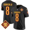 Washington Commanders 90th Anniversary Patch Vapor Jersey – All Stitched – Black – Robinson Jr. Jersey