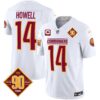 Washington Commanders 90th Anniversary Patch Vapor Jersey – All Stitched – White – Sam Howell Jersey