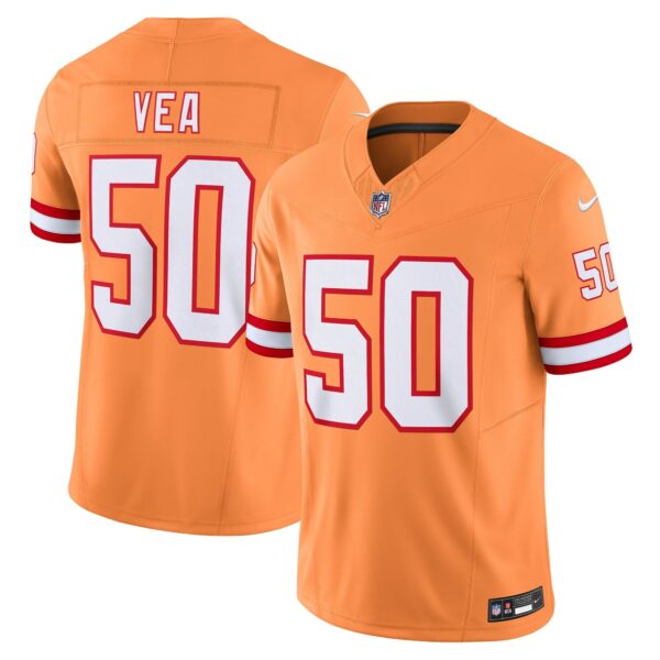 Buccaneers Throwback & Gold Limited Jersey – All Stitched – Orange – Vita Vea Jersey