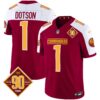 Washington Commanders 90th Anniversary Patch Vapor Jersey – All Stitched – Burgundy Alternate – Jahan Dotson Jersey