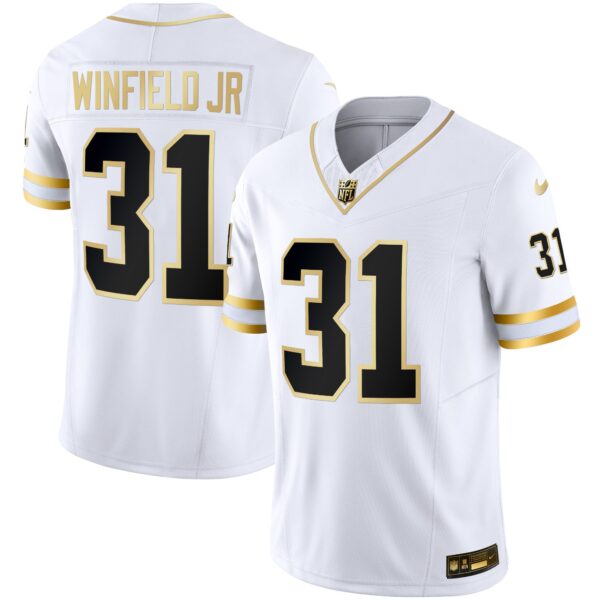 Buccaneers Throwback & Gold Limited Jersey – All Stitched – White Gold – Antoine Winfield Jr. Jersey