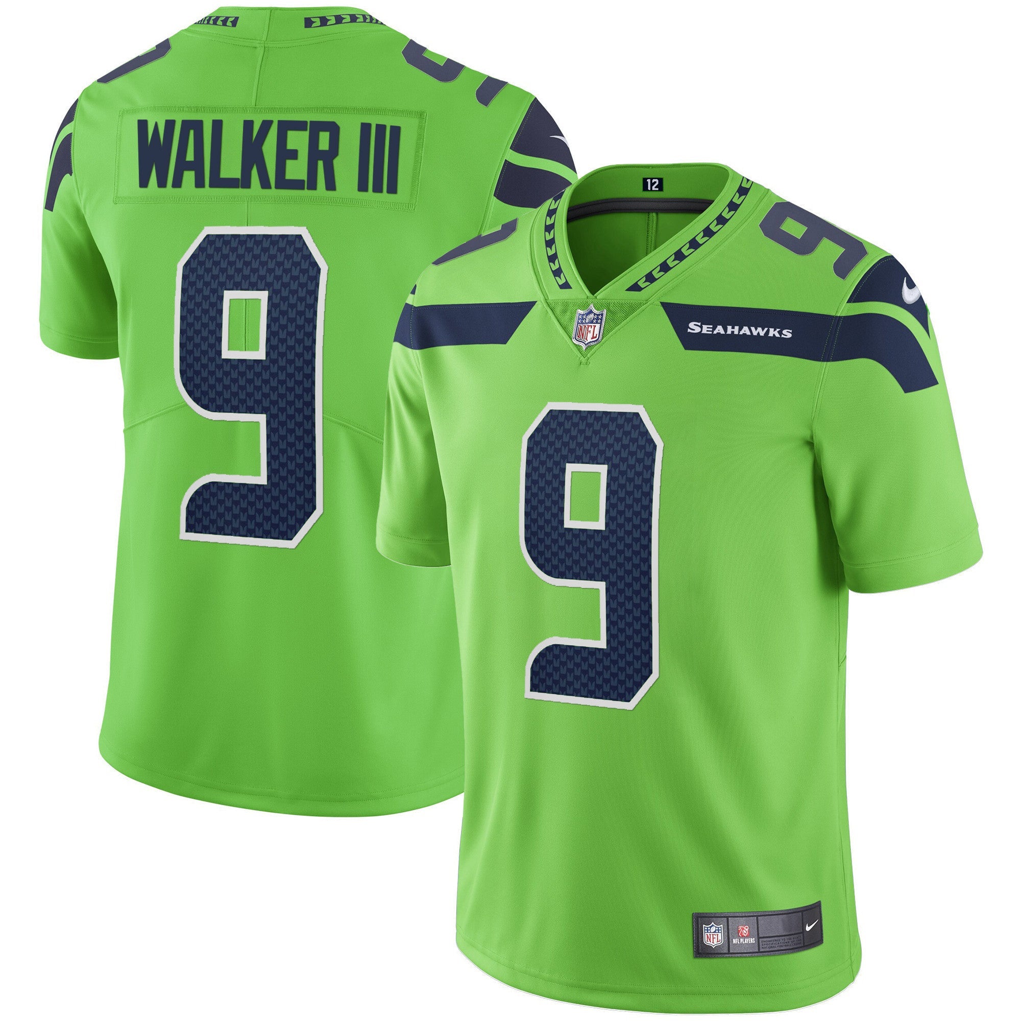 Seahawks Vapor Jersey – All Stitched – Green – Walker III Jersey