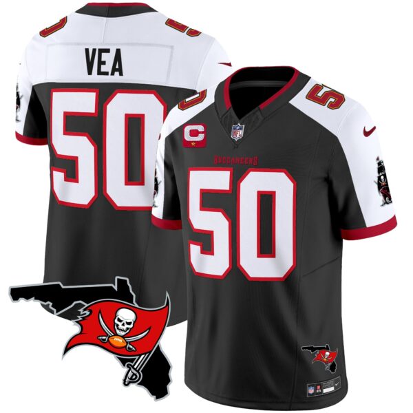 Buccaneers Florida Patch Vapor Limited Jersey – All Stitched – Black Alternate – Vita Vea Jersey