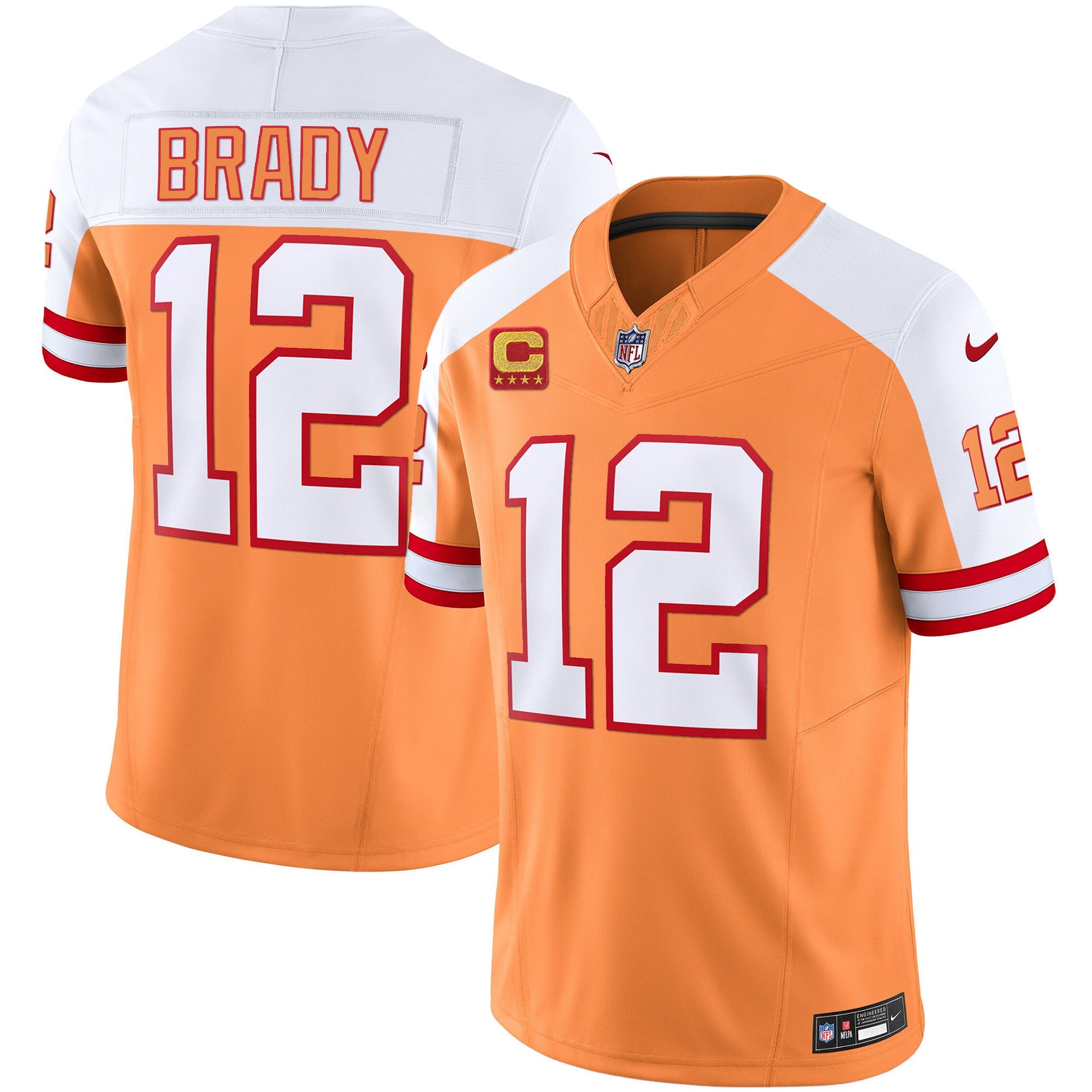 Buccaneers Throwback & Gold Limited Jersey – All Stitched – Alternate – Tom Brady Jersey