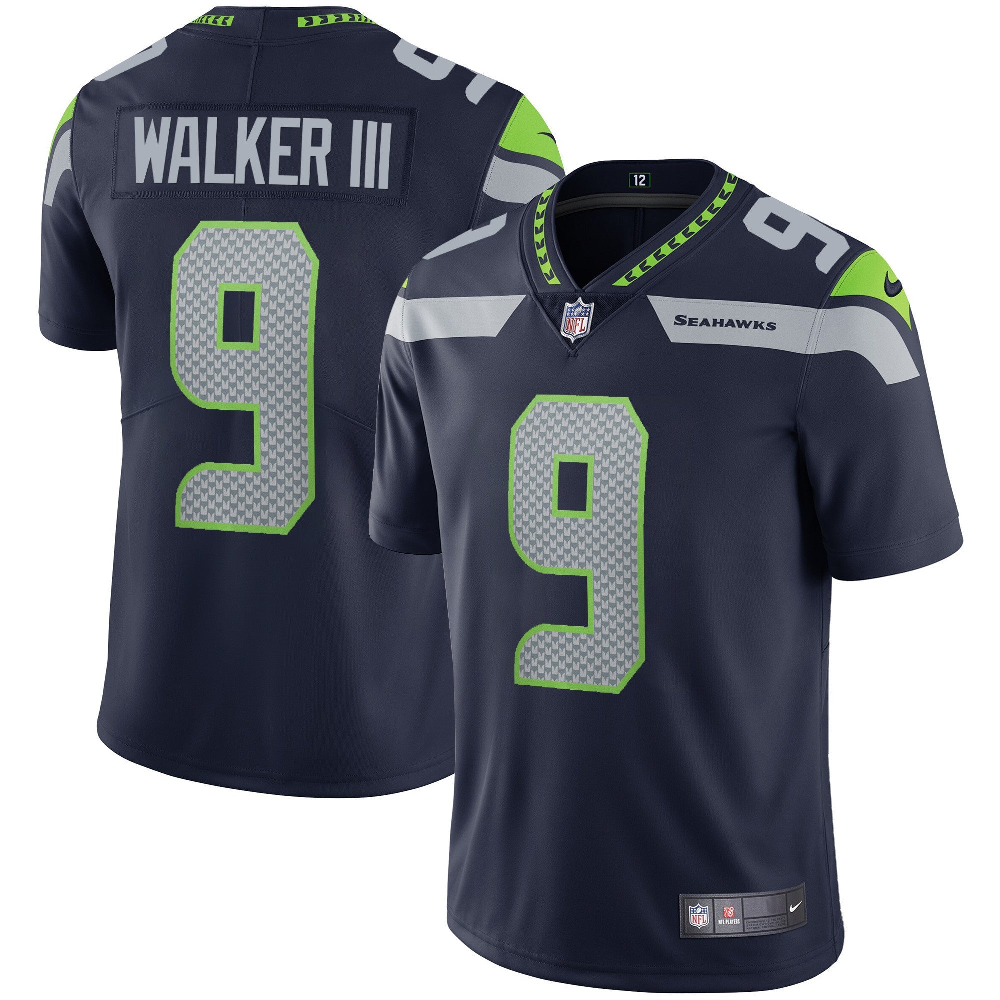 Seahawks Vapor Jersey – All Stitched – Royal – Walker III Jersey