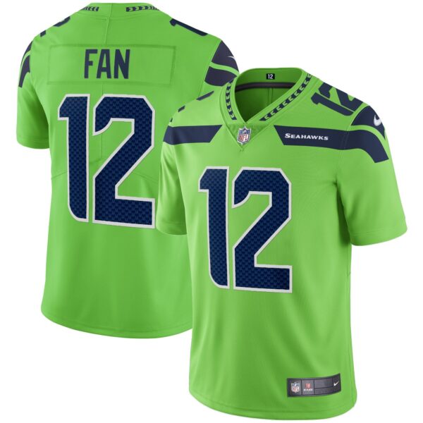 Seahawks Vapor Jersey – All Stitched – Green – 12th Fan Jersey