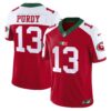 49ers Mexico Vapor Jersey V2 – All Stitched – Red Alternate – Brock Purdy Jersey