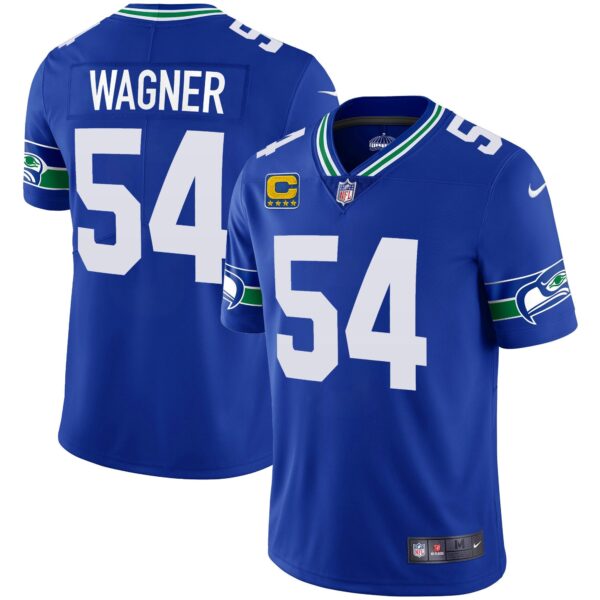 Seahawks Throwback & Gold Jersey – All Stitched – Royal – Bobby Wagner Jersey