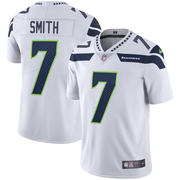 Seahawks Vapor Jersey – All Stitched – White – Geno Smith Jersey