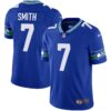 Seahawks Throwback & Gold Jersey – All Stitched – Royal – Geno Smith Jersey