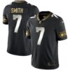Seahawks Throwback & Gold Jersey – All Stitched – Black Limited – Geno Smith Jersey