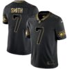 Seahawks Throwback & Gold Jersey – All Stitched – Black Gold – Geno Smith Jersey