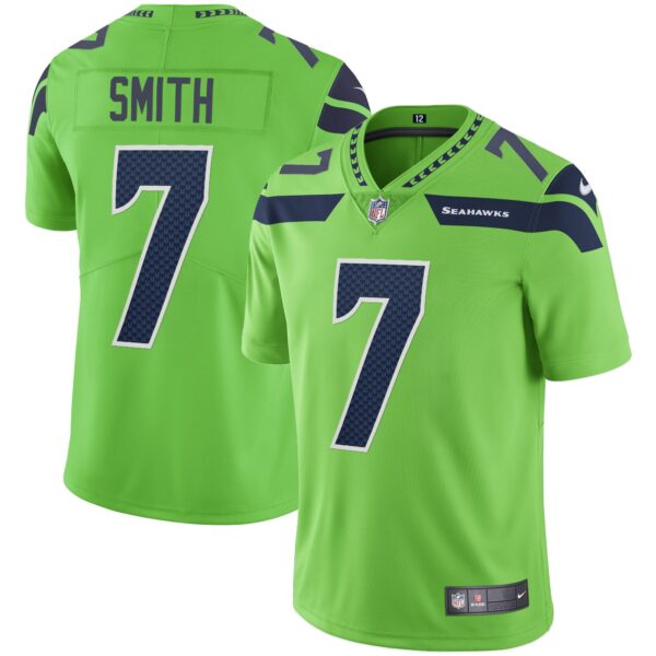 Seahawks Vapor Jersey – All Stitched – Green – Geno Smith Jersey