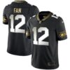 Seahawks Throwback & Gold Jersey – All Stitched – Black Limited – 12th Fan Jersey