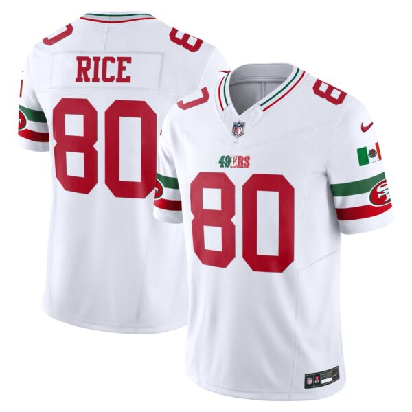 49ers Mexico Vapor Jersey V2 – All Stitched – White – Jerry Rice Jersey