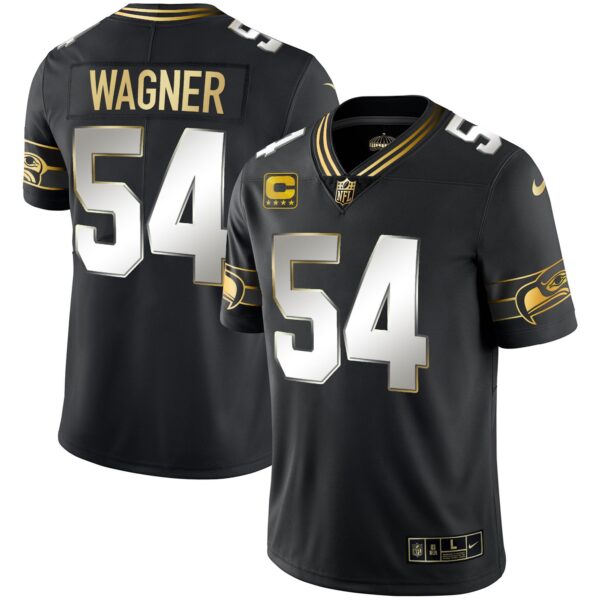 Seahawks Throwback & Gold Jersey – All Stitched – Black Limited – Bobby Wagner Jersey