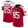 49ers Mexico Vapor Jersey V2 – All Stitched – Red Alternate – George Kittle Jersey