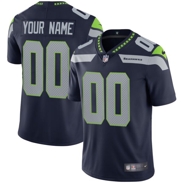 Seahawks Vapor Custom Jersey – All Stitched – Royal Jersey