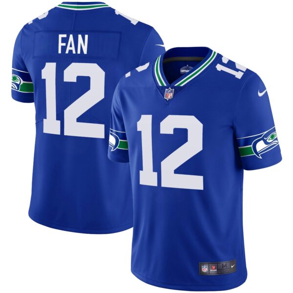 Seahawks Throwback & Gold Jersey – All Stitched – Royal – 12th Fan Jersey