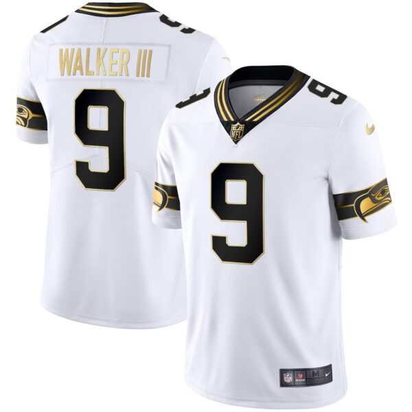Seahawks Throwback & Gold Jersey – All Stitched – White Gold – Walker III Jersey