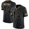 Seahawks Throwback & Gold Jersey – All Stitched – Black Gold – DK Metcalf Jersey