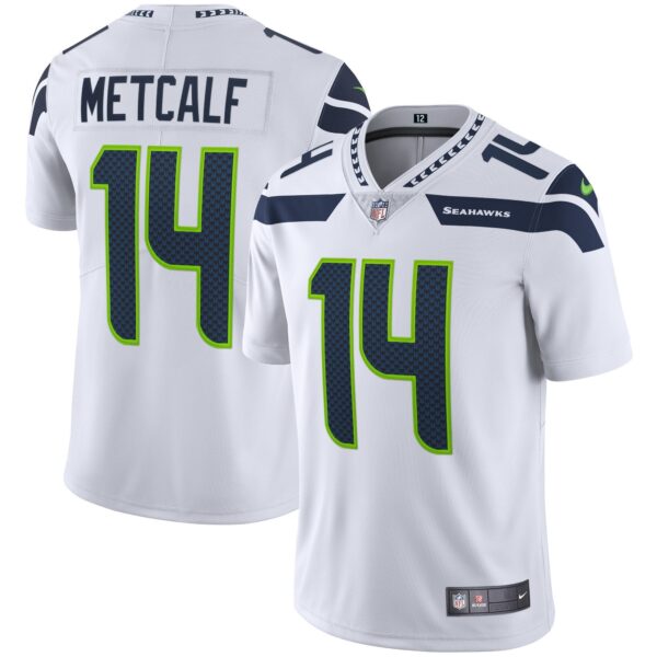 Seahawks Vapor Jersey – All Stitched – White – DK Metcalf Jersey