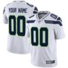 Seahawks Vapor Custom Jersey – All Stitched – White Jersey