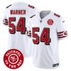 49ers Throwback Faithful To The Bay Patch Vapor Limited Jersey – All Stitched – White – Fred Warner Jersey