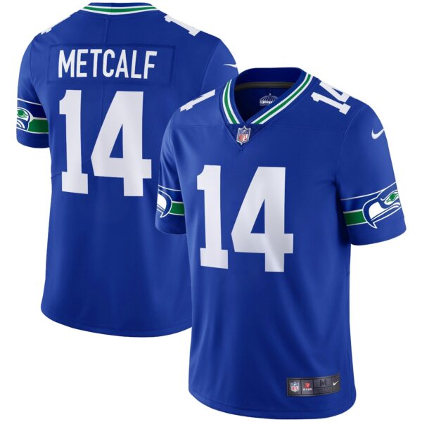 Seahawks Throwback & Gold Jersey – All Stitched – Royal – DK Metcalf Jersey