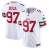 49ers Mexico Vapor Jersey V2 – All Stitched – White – Nick Bosa Jersey