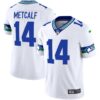 Seahawks Throwback & Gold Jersey – All Stitched – White – DK Metcalf Jersey