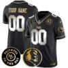 49ers Faithful & John Madden Patch Vapor Custom Jersey – All Stitched – Black Limited Jersey