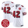 49ers Throwback Faithful To The Bay Patch Vapor Limited Jersey – All Stitched – White – Ronnie Lott Jersey