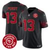 49ers Throwback Faithful To The Bay Patch Vapor Limited Jersey – All Stitched – Black – Brock Purdy Jersey