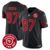 49ers Throwback Faithful To The Bay Patch Vapor Limited Jersey – All Stitched – Black – Nick Bosa Jersey