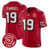 49ers Throwback Faithful To The Bay Patch Vapor Limited Jersey – All Stitched – Red – Deebo Samuel Jersey
