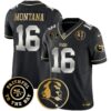 49ers Faithful & John Madden Patch Vapor Jersey – All Stitched – Black Limited – Joe Montana Jersey