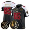 49ers Faithful & John Madden Patch Vapor Jersey – All Stitched – Black Alternate – George Kittle Jersey