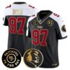 49ers Faithful & John Madden Patch Vapor Jersey – All Stitched – Black Alternate – Nick Bosa Jersey