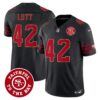 49ers Throwback Faithful To The Bay Patch Vapor Limited Jersey – All Stitched – Black – Ronnie Lott Jersey