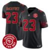 49ers Throwback Faithful To The Bay Patch Vapor Limited Jersey – All Stitched – Black – Christian McCaffrey Jersey