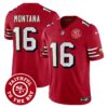 49ers Throwback Faithful To The Bay Patch Vapor Limited Jersey – All Stitched – Red – Joe Montana Jersey