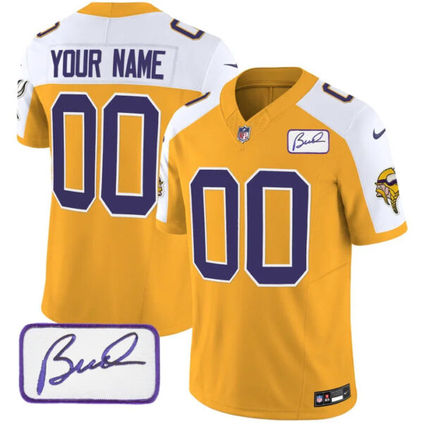 Vikings Vapor Limited 2024 Custom Jersey TLA – All Stitched – Men – Gold Alternate Jersey