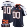 Denver Broncos 3-Time Champions Patch Vapor Limited Custom Jersey – All Stitched – Navy Alternate Jersey