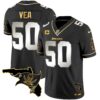 Buccaneers Florida Patch Vapor Gold Jersey – All Stitched – Black Limited – Vita Vea Jersey
