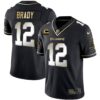Buccaneers Gold Vapor Jersey – All Stitched – Black Limited – Tom Brady Jersey