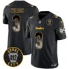 Steelers Arch Smoke 412 Patch Vapor Limited Jersey – All Stitched – Black – Russell Wilson Jersey