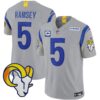 Rams Vapor Limited Jersey V2 – All Stitched – Gray – Jalen Ramsey Jersey